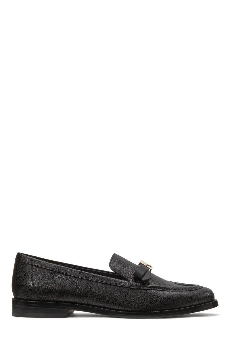 Kate Spade Deco Bow Pebbled Leather Loafer